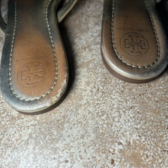 Tory Burch gold miller Metallic Sandals - Picture 6 of 6